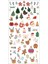 Flash Tattoos Ekose Yılbaşı Noel Christmas Desenler Tırnak Dövmesi 2