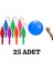 Ipli Balon 25'li Lastikli Zıpzıp Atom Balon Punch Panç Balon Büyük Boy Renkli Balon 2