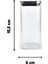 Vakum Krom Kapaklı Kare Cam Kavanoz 6,5X15,5 cm - 450 ml Cam Baharatlık Saklama Kabı 4 Adet 2