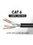 Dış Mekan Cat6 Kablo 50M AWG23 Bakır Tel Double Layer 3