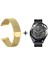 Huawei Watch Gt 3 46MM Için Metal Mıknatıslı Kordon Kayış + Ekran Koruma Filmi - FC096 1