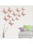 3 Boyutlu Kelebek, Karton Sticker 12 Adet - Metalik Rose Gold 1