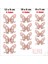 3 Boyutlu Kelebek, Karton Sticker 12 Adet - Metalik Rose Gold 3