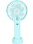 El Kişisel Fan USB Taşınabilir Masaüstü Mini Fan Mini Soğutucu LED Işık ile Seyahat Açık Ev Ofis Sessiz Masa Fanları-Mavi (Yurt Dışından) 5