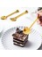 8 Pieces Shovel Spoon Fork Shovel Coffee Spoon Shovel Handle Dessert Spoon Ice Cream Spoon Shovel Shape Fork (Gold) (Yurt Dışından) 3