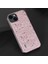 iPhone15 Plus Artı Parıltılı Pu Deri Kaplamalı Tpu Ince Fit Şok Geçirmez Kapak Pembe (Yurt Dışından) 2