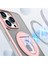iPhone15 Pro Max Case Telefon Kılıfı Magsafe Borderless Tasarım Yüzüğü Kickstand Cover-Pink ile Uyumlu (Yurt Dışından) 2