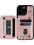 iPhone14 Için Pro Rfıd Engelleme Kart Tutucu Pu Deri+Tpu Telefon Kickstand Kapak Bilek Kayış Rose Altın (Yurt Dışından) 2