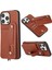 iPhone15 Pro Max Case Pu Deri+Tpu Telefon Kapak Kartı Tutucu Kabuk-Brown Için Stil 03 (Yurt Dışından) 1