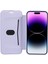 iPhone15 Pro Koruyucu Kılıf Kart Tutucu Kickstand Sıvı Silikon Cilt Touch Telefon Kapak Işık Mor (Yurt Dışından) 4