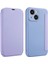 iPhone15 Plus Için Cilt Touch Telefon Kapağı Plus Kart Tutucu Kickstand Sıvı Silikon Koruyucu Koruyucu Vaka Işığı Mor (Yurt Dışından) 1