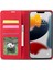 iPhone15 Plus Şok Geçirmez Cüzdan Için Telefon Kılıfı Cilt Deri Deri Cüzdan Telefon Kapak-Kırmızı (Yurt Dışından) 2
