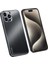 iPhone15 Pro Kabuk Fırçalı Tpu+Metal Kırmaya Dayanıklı Telefon Kapak Black Için Koruyucu Kılıf (Yurt Dışından) 1