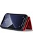 iPhone15 Pro Magnetic Cüzdan Telefon Kılıfı Pc+Tpu+Pu Şok Geçirmez Kickstand Kapak-Kırmızısı (Yurt Dışından) 3