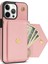 iPhone15 Pro Case Organ Kartı Çantası Deri+Tpu Omuz Kayışı Pembe (Yurt Dışından) 3