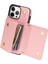 iPhone15 Pro Case Organ Kartı Çantası Deri+Tpu Omuz Kayışı Pembe (Yurt Dışından) 4