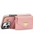 iPhone15 Pro Case Organ Kartı Çantası Deri+Tpu Omuz Kayışı Pembe (Yurt Dışından) 5