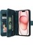 iPhone15 Plus Telefon Kasası Pu Deri Fermuarlı Cep Telefonu Cüzdan Kapağı Kayışlar Yeşili (Yurt Dışından) 4