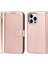 iPhone15 Pro Cep Telefonu Kılıfı Için R61 Doku Dikiş Pu Deri Kapağı Stand-Rose Gold ile (Yurt Dışından) 1
