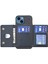 iPhone15 Plus Bölünmüş Tasarım Cüzdan Kılıf Kot Kot Ceza Telefon Kapak Black (Yurt Dışından) 4