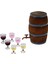 1:10 Mini Ahşap Şarap Fıçısı Içecek Aksesuarları, Şarap Kırmızısı (Yurt Dışından) 2