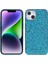 iPhone14 Plus Için Case Elektrokaplama Çerçeve Glitter Sequins Telefon Kapak-Blue (Yurt Dışından) 1