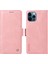Pu Deri Cüzdan Kılıfı iPhone12/12 Pro Cilt-Touch Stand Manyetik Kapatma Telefon Kapak Pembe (Yurt Dışından) 1