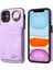 iPhone11 Pu Deri+Tpu Kart Tutucu Kapak Yüzüğü Kickstand Şok Geçirmez Telefon Vaka Işığı Mor (Yurt Dışından) 1