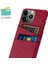 iPhone15 Pro Hard Pc+Bez Koruyucu Telefon Kılıfı Ikili Kart Tutucu Kırmızısı (Yurt Dışından) 2
