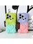 iPhone15 Pro Tpu Kasası Için Temiz Bear Gradyan Renkli Kapak Hangtag-Purple+Pink ile (Yurt Dışından) 3