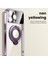 Pc Telefon Kılıfı iPhone15 Pro Max Elektrokaplatma Cam Lens Film Kickstand Cover Magsafe-Şeffaf Turuncu ile Uyumlu (Yurt Dışından) 3