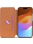 iPhone15 Plus Pu Deri Savaşı Için Telefon Kasası Tek Kart Yuvası Anti-Drop Kapak-Kahverengi (Yurt Dışından) 5