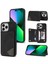 iPhone15 Pro Max Kart Tutucu Kickstand Pu Deri+Tpu Hattı Ekleme Desresit Telefon Kılıf Black (Yurt Dışından) 1