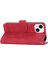 iPhone15 Plus Için Deri Cüzdan Telefon Kapağı Plus Hatlar Baskılı Stand Case-Red (Yurt Dışından) 3
