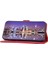 iPhone15 Plus Için Deri Cüzdan Telefon Kapağı Plus Hatlar Baskılı Stand Case-Red (Yurt Dışından) 4