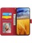 iPhone15 Plus Için Deri Cüzdan Telefon Kapağı Plus Hatlar Baskılı Stand Case-Red (Yurt Dışından) 5