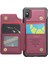 iPhoneX/xs Case 4 Kart Yuvaları Için Litchi Doku Kickstand Telefon Kapak-Kırmızı (Yurt Dışından) 2
