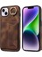 iPhone14 Kart Tutucu Yüzüğü Kickstand Anti-Drop Kapak Pu Deri Kaplı Tpu Telefon Vaka-Kahverengi (Yurt Dışından) 1