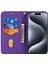 iPhone15 Pro Max Kasa Değiştirme Dokusu Deri Deri Stand Telefon Kapak Shap-Purple (Yurt Dışından) 5