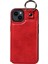 iPhone14 Case Ring Buckle Deri+Tpu Telefon Kapağı Kart Yuvaları-Kırmızı (Yurt Dışından) 3