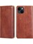 iPhone15 Manyetik Kapatma Stand Cüzdan Tam Koruma Pu Deri+Tpu Telefon Kapak-Kahverengi (Yurt Dışından) 1