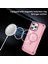 iPhone15 Pro Tpu+Pc Imtiyazlı Mat Kapak Manyetik Telefon Kılıfı Magsafe-Pink ile Uyumlu (Yurt Dışından) 2