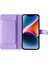 iPhone15 Plus Için Plus Fermuar Cep Cüzdan Kılıfı Pu Deri Stand Kart Yuvaları Telefon Kapağı Bilek Kayışı ve Omuz Kayış-Mor ile Kapak (Yurt Dışından) 3