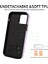 iPhone12/12 Pro 6.1 Inç Kart Tutucu Halka Kickstand Kapak Pu Deri+Tpu Anti-Düşme Telefonu Içi Işıklı Mor Mor (Yurt Dışından) 5