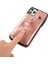 iPhone11 Pro Case Pu Deri+Tpu Gizli Kart Tutucu Kickstand-Rose Gold ile Damla Geçirmez Telefon Kapağı (Yurt Dışından) 3