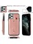 iPhone11 Pro Case Pu Deri+Tpu Gizli Kart Tutucu Kickstand-Rose Gold ile Damla Geçirmez Telefon Kapağı (Yurt Dışından) 5