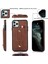 iPhone11 Pro Case Pu Deri+Tpu Gizli Kart Tutucu Kickstand-Brown ile Damla Geçirmez Telefon Kapağı (Yurt Dışından) 5