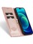 iPhone15 Pro Mikrofiber Deri Stand Cüzdan Manyetik Telefon Kılıfı Altın (Yurt Dışından) 2