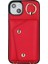 iPhone15 Fermuarı Cüzdanı Telefon Kılıfı Pu Deri+Tpu Yüzük Kickstand Sırt Kapak 2 Kayış Kırmızısı (Yurt Dışından) 5