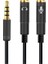 Esnek 3.5mm Ses Kablosu Kulaklık Aux Y Splitter Mikrofon Adaptörü Ses Kablosu 1 Erkek 2 Kadın Mikrofon Kablosu Mikrofon Mikser (Yurt Dışından) 1